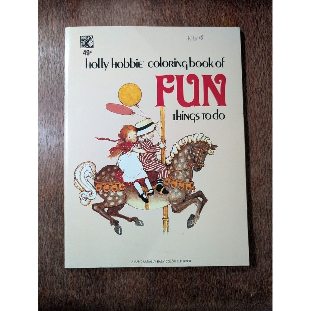 Vintage Holly Hobby Coloring Book of Fun Things to Do Rand McNally Elf Book 1976